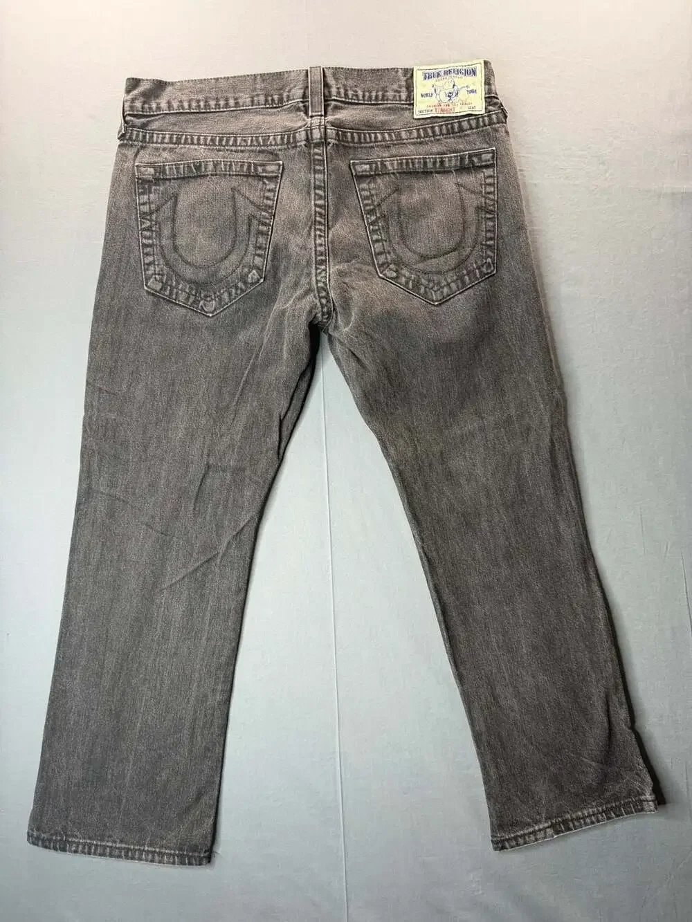 Vintage True Religion Straight Leg Jeans Mens Size 38 Black Made in USA